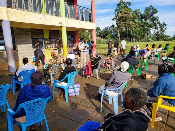 Verteilaktion der Masken und Präventionsschulung in Kisumu, im Osten des Landes.