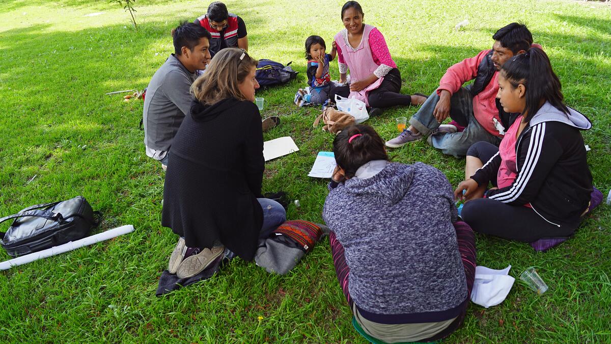 La cooperante Lisa Macconi a Cochabamba, Bolivia