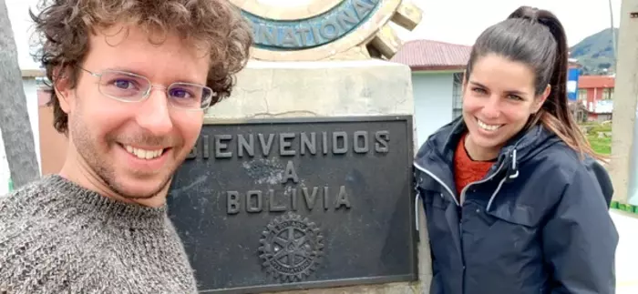 Francesco Negri e Barbara Banfi all'arrivo in Bolivia