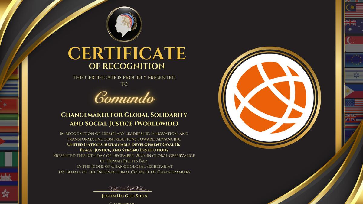 Comundo - Ein "Icon of Change Internationa-Award 2025"-Gewinnerin