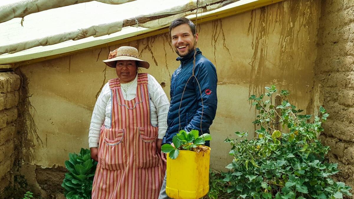 Jérôme Gyger, coopérant de Comundo, en Bolivie.