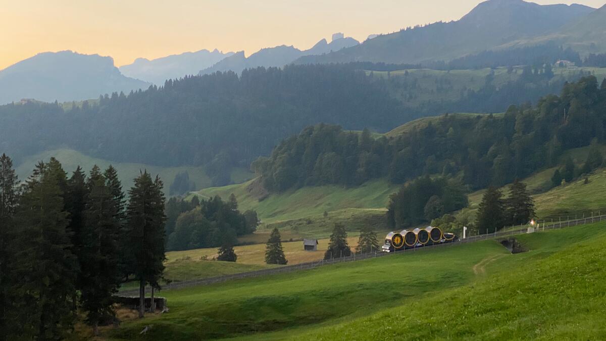 Stoosbahnen bei Sonnenaufgang 