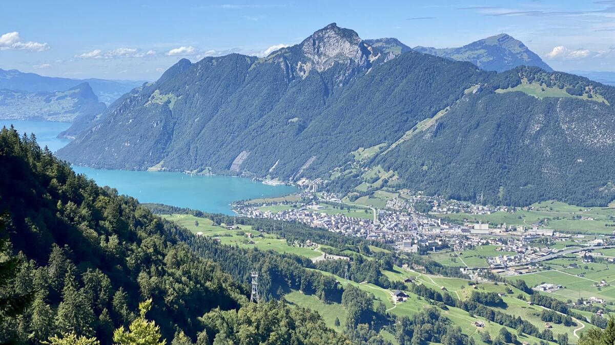 Ausblick von Stoos Dorf