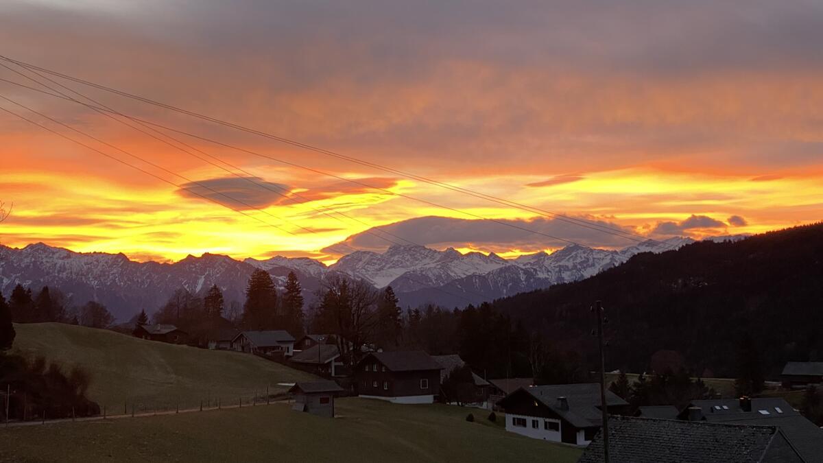 Sonnenaufgang Blick vom Lagerhaus