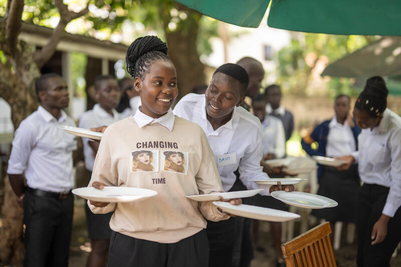 Ristorazione presso l'organizzazione Ujima a Kisumu, Kenya